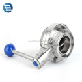 Food Grade Stainless Steel DIN Male Thread Sanitary Butterfly Valve